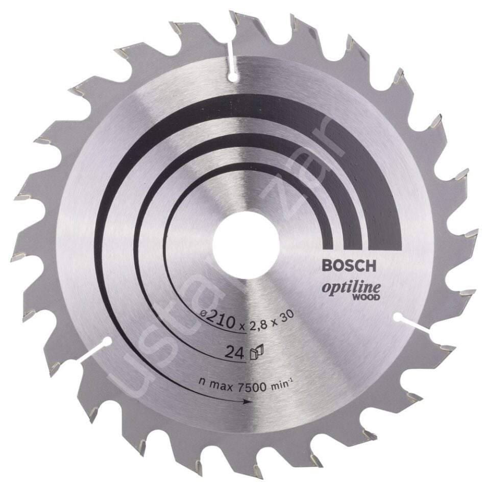 Bosch - Optiline Serisi Ahşap için Daire Testere Bıçağı 210*30 mm 24 Diş 2608640621