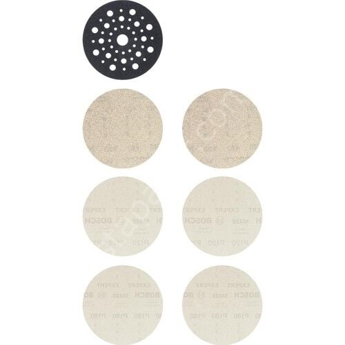 Bosch Expert M480 Başlangıç Kiti, Eksantrik Zımpara Makineleri Için, 125 mm 7 Parça