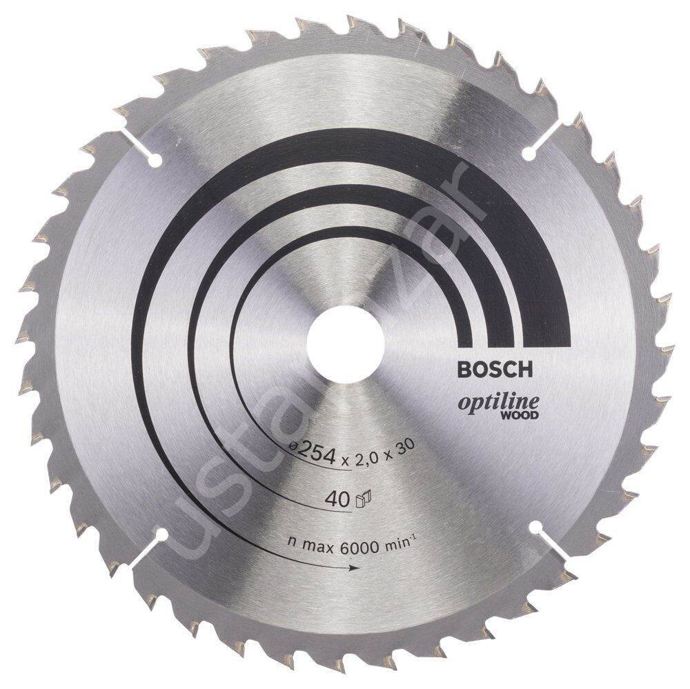 Bosch - Optiline Serisi Ahşap için Daire Testere Bıçağı 254*30 mm 40 Diş 2608640438