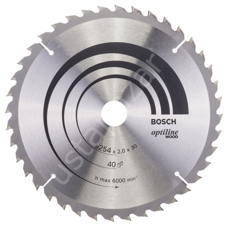 Bosch - Optiline Serisi Ahşap için Daire Testere Bıçağı 254*30 mm 40 Diş 2608640438