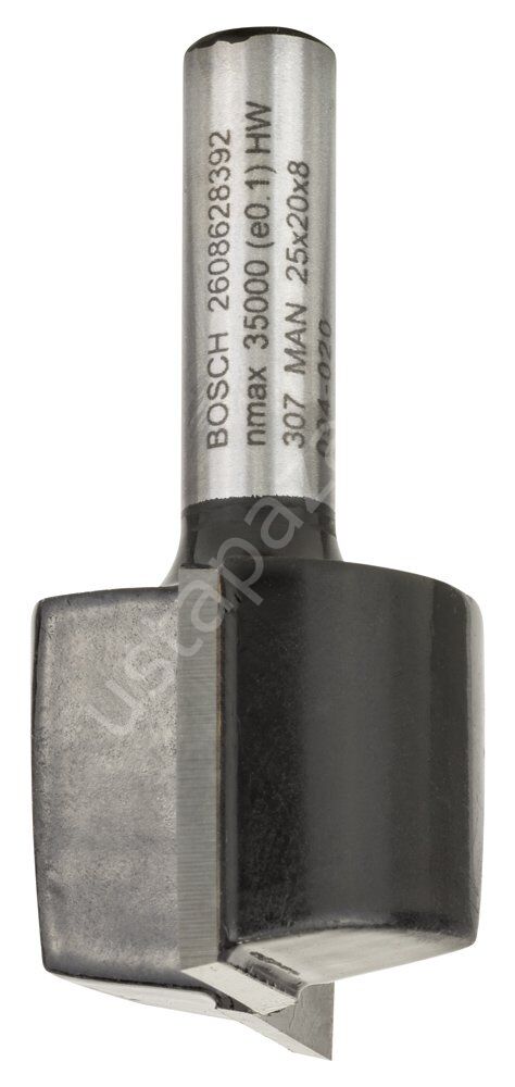 Bosch - Standard Seri Ahşap İçin Çift Oluklu, Sert Metal Düz Freze Ucu 8*25*51mm 2608628392