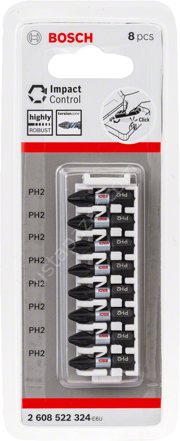 Bosch - Impact Control Serisi Vidalama Ucu 8'li PH2 *25mm 2608522324