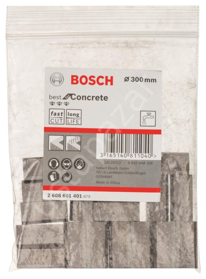 Bosch - Best Serisi Elmas Sulu Karot Uç Segmanı 300 mm İçin 18 Parça 2608601401