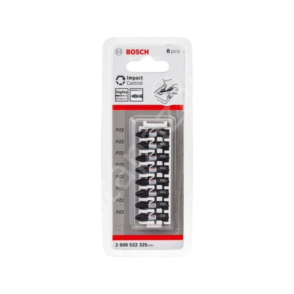 Bosch - Impact Control Serisi Vidalama Ucu 8'li PZ2 *25mm 2608522325