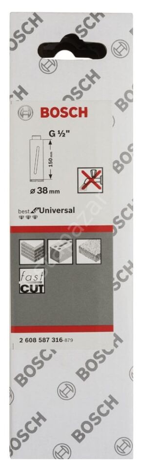 Bosch - Best Serisi G 1/2'' Girişli Kuru Karot Ucu 38*150 mm 2608587316