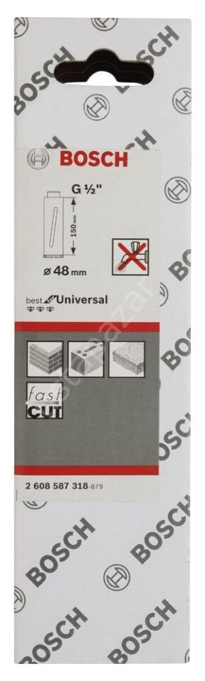 Bosch - Best Serisi G 1/2'' Girişli Kuru Karot Ucu 48*150 mm 2608587318