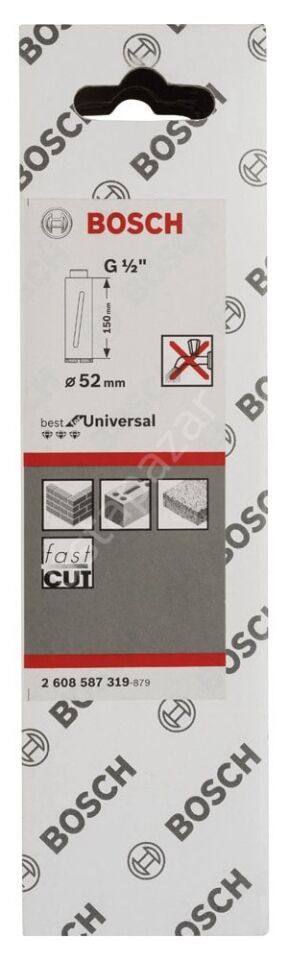Bosch - Best Serisi G 1/2'' Girişli Kuru Karot Ucu 52*150 mm 2608587319