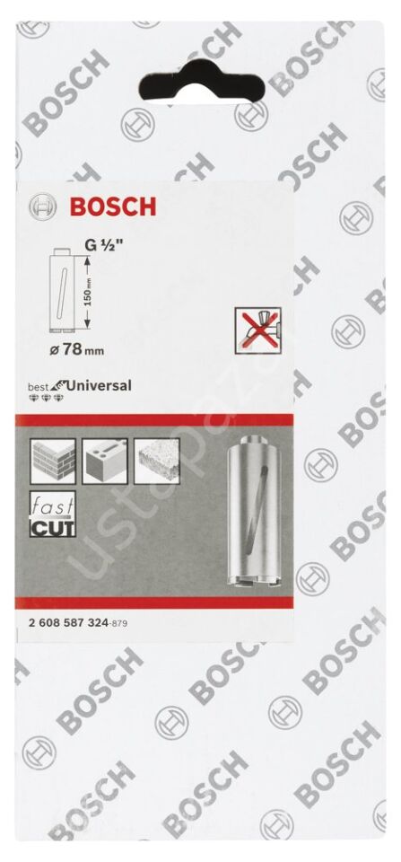 Bosch - Best Serisi G 1/2'' Girişli Kuru Karot Ucu 78*150 mm 2608587324