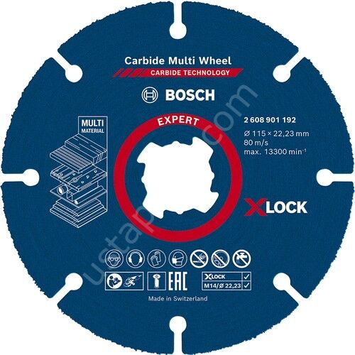 Bosch Carpide Multi Whell Taşlama Için Ahşap Kesme Diski 115 mm (Elmas Uçlu)