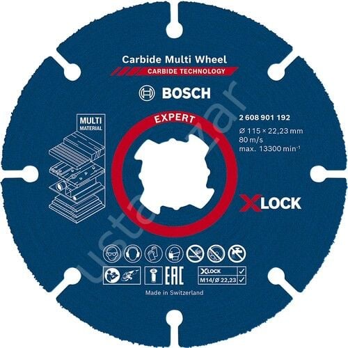 Bosch Carpide Multi Whell Taşlama Için Ahşap Kesme Diski 115 mm (Elmas Uçlu)