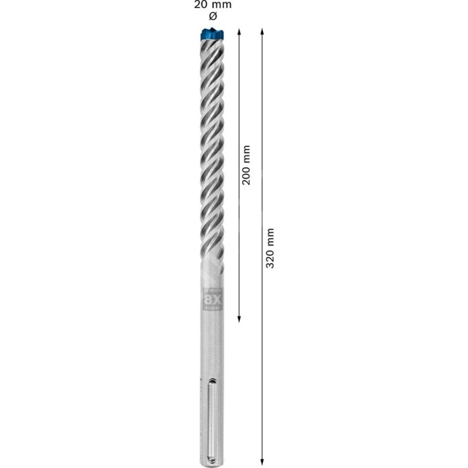 Expert Sds Max-8x Kırıcı Delici Delme Ucu 20 x 200 x 320 mm
