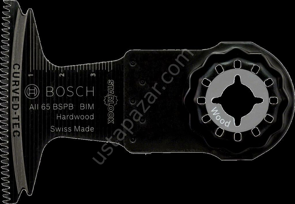 Bosch - Starlock - AII 65 BSPB - BIM Sert Ahşap İçin Daldırmalı Testere Bıçağı 10'lu 2608664479