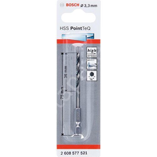 Bosch Pointeq 3,3mm 1/4 Adap. Metal Matkap Ucu 1'li 2608577521 Bosch