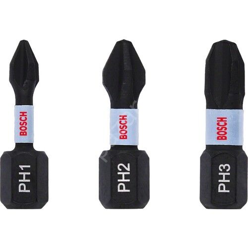 Impact Yıldız Bits Uç PH1/2/3X25 mm 3lü 2608522470