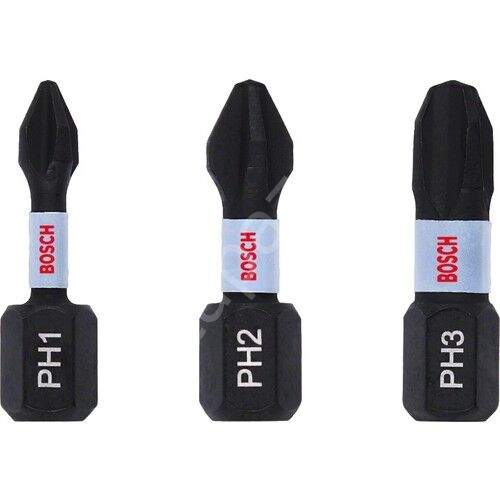 Impact Yıldız Bits Uç PH1/2/3X25 mm 3lü 2608522470