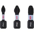 Impact Yıldız Bits Uç PH1/2/3X25 mm 3lü 2608522470