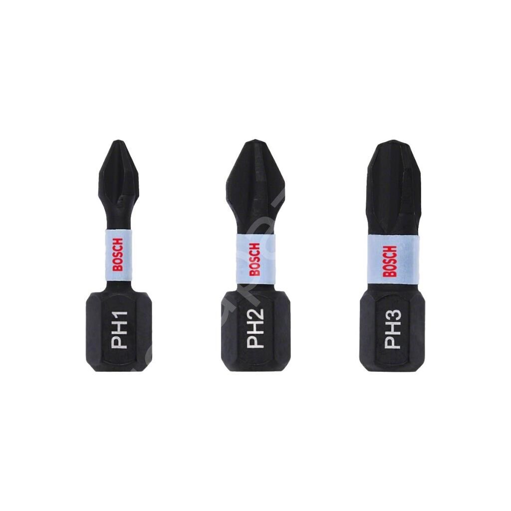 Impact Yıldız Bits Uç PH1/2/3X25 mm 3lü 2608522470