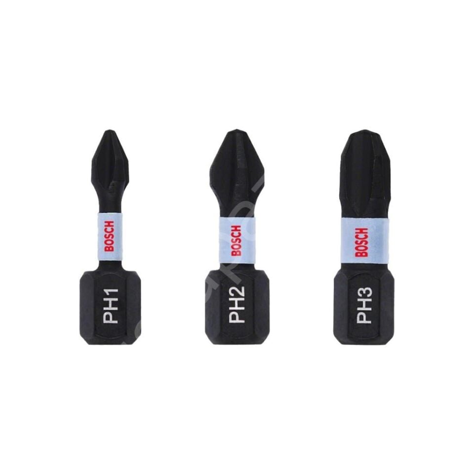 Impact Yıldız Bits Uç PH1/2/3X25 mm 3lü 2608522470