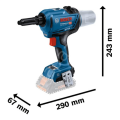 Bosch Professional GRG 18V-16 C (2x4,0 Ah,L-BOXX) Akülü Perçin Tabancası 06019K5001