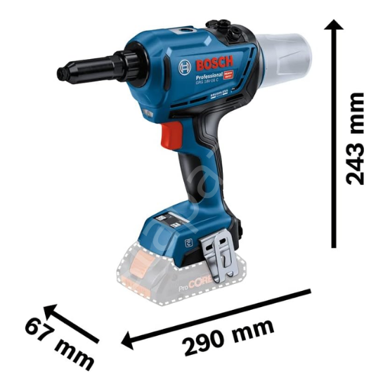 Bosch Professional GRG 18V-16 C (2x4,0 Ah,L-BOXX) Akülü Perçin Tabancası 06019K5001