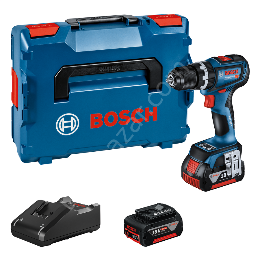 Bosch Professional GSB 18V-90 C (2x5.0Ah, GAL 18V-40, L-Boxx) Akülü Darbeli Delme Vidalama Makinesi 06019K6106