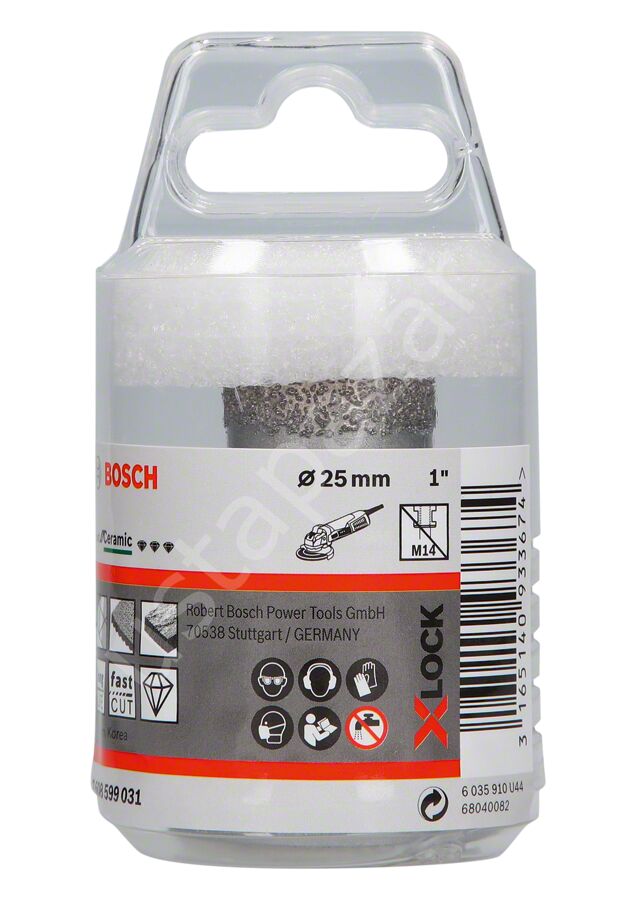 Bosch - X-LOCK - Best Serisi, Taşlama İçin Seramik Kuru Elmas Delici 25*35 mm 2608599031