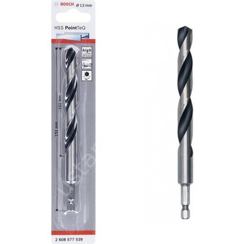 Bosch Hss Point Teq Hex Metal Matkap Ucu 12MM  - 2608577539