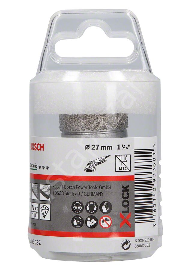 Bosch - X-LOCK - Best Serisi, Taşlama İçin Seramik Kuru Elmas Delici 27*35 mm 2608599032