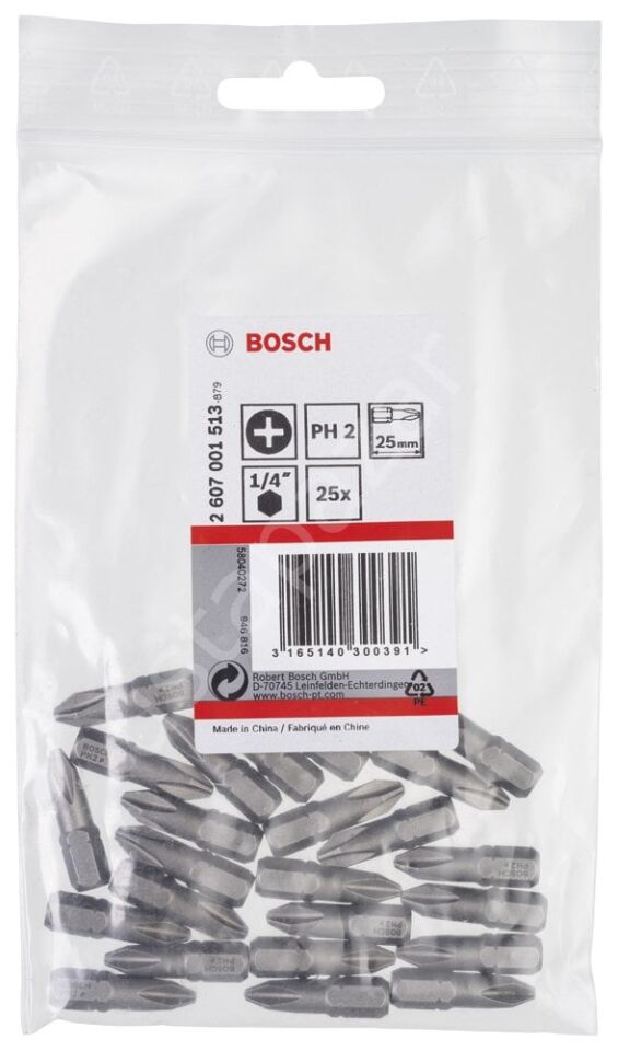 Bosch - Extra Hard Serisi Vidalama Ucu PH2*25 mm 25'li 2607001513