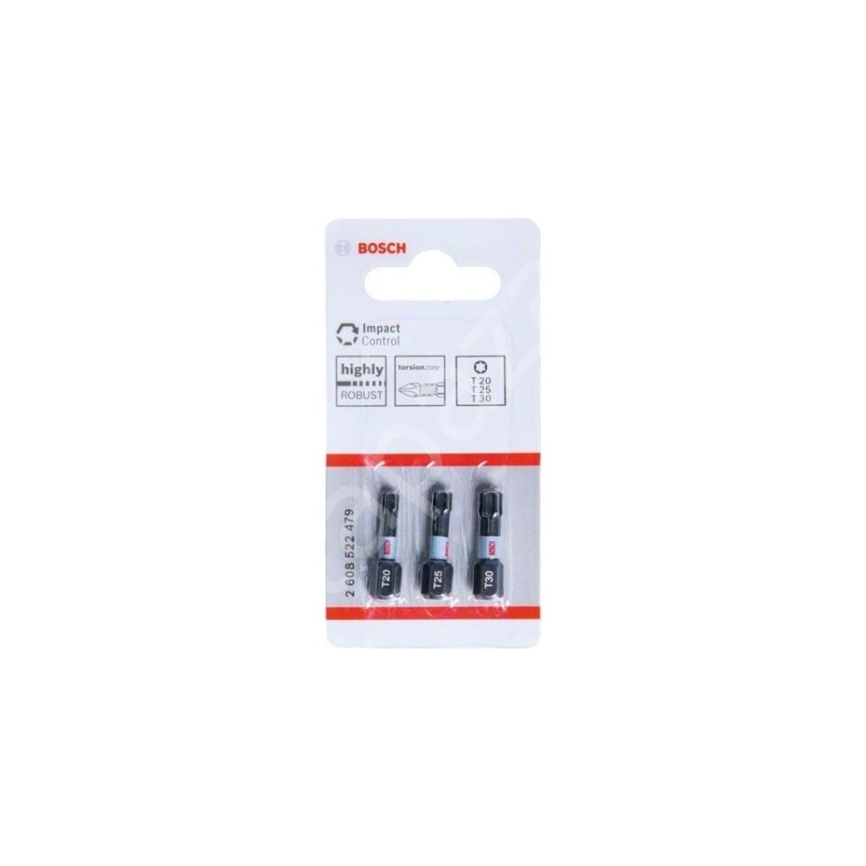 Impactc Torx Bits Ucu T20/25/30x25 Mm 3'Lü 2608522479