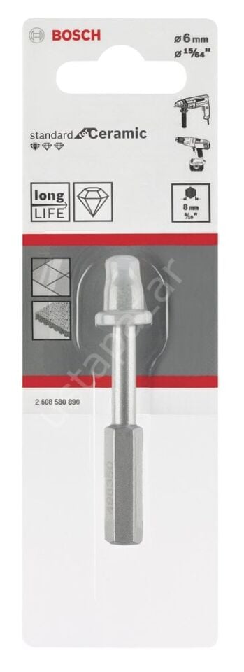 Bosch - Standard Seri, Matkap İçin Seramik Kuru Elmas Delici 6*33 mm 2608580890