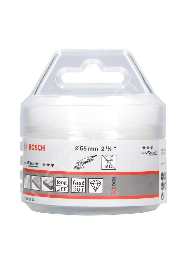 Bosch - X-LOCK - Best Serisi, Taşlama İçin Seramik Kuru Elmas Delici 55*35 mm 2608599017