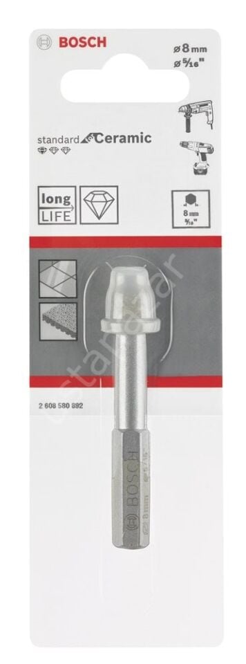 Bosch - Standard Seri, Matkap İçin Seramik Kuru Elmas Delici 8*33 mm 2608580892