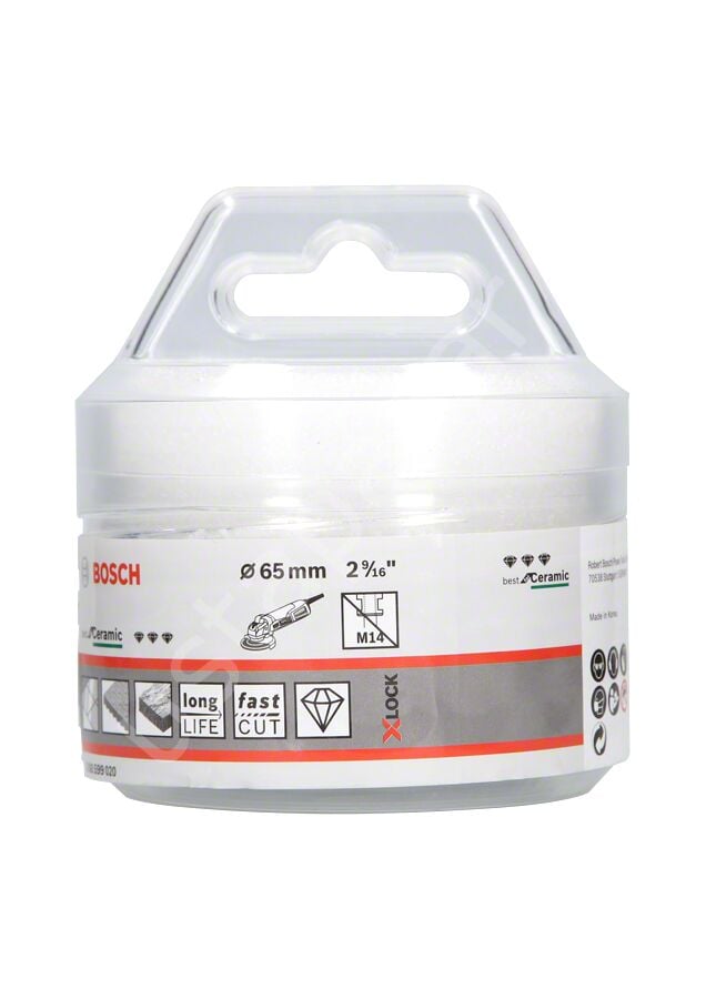 Bosch - X-LOCK - Best Serisi, Taşlama İçin Seramik Kuru Elmas Delici 65*35 mm 2608599020
