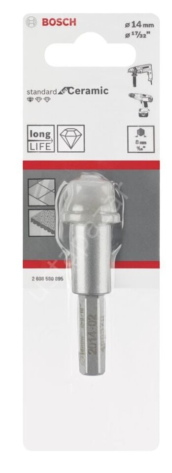 Bosch - Standard Seri, Matkap İçin Seramik Kuru Elmas Delici 14*33 mm 2608580895