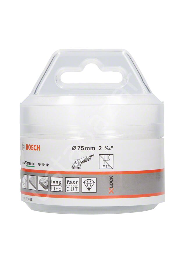 Bosch - X-LOCK - Best Serisi, Taşlama İçin Seramik Kuru Elmas Delici 75*35 mm 2608599024