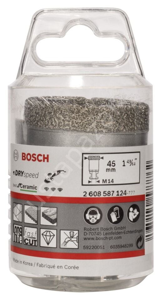 Bosch - Best Serisi, Taşlama İçin Seramik Kuru Elmas Delici 45*35 mm 2608587124