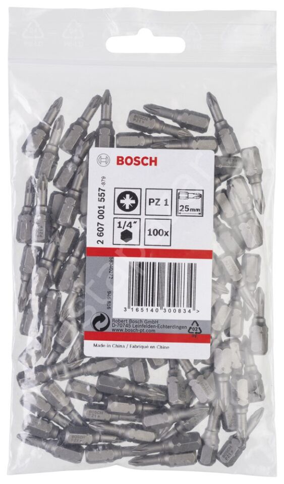 Bosch - Extra Hard Serisi Vidalama Ucu PZ 1*25 mm 100'lü 2607001557