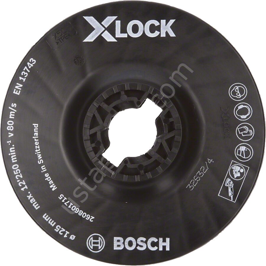 Bosch - X-LOCK - 125 mm Fiber Disk Orta Sertlikte Taban 2608601715