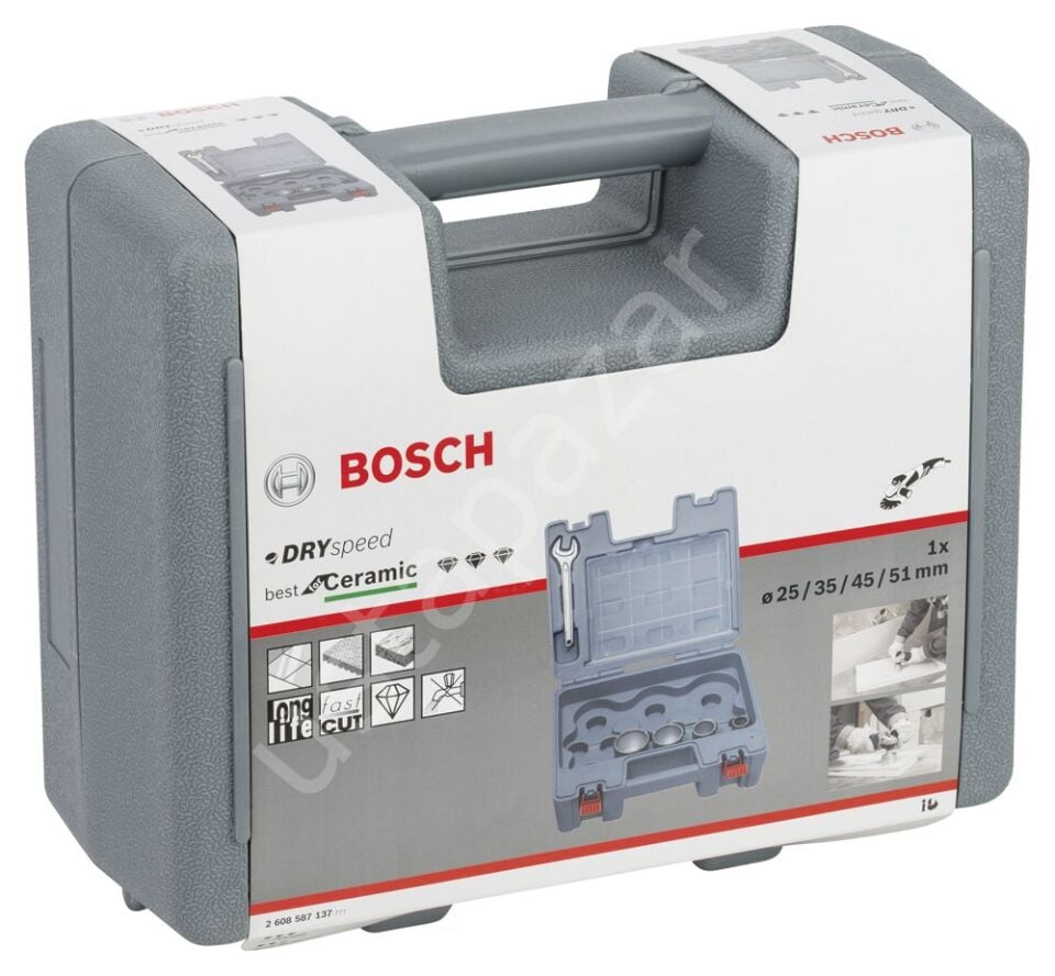 Bosch - Best Serisi, Taşlama İçin Seramik Kuru Elmas Delici 25/35/45/51 mm 4 Parça Set 2608587137