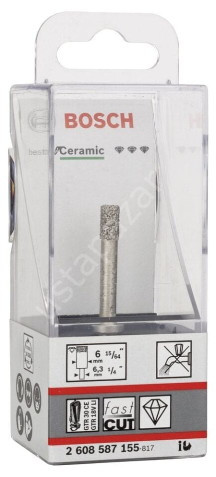 Bosch - Best Serisi, GTR 30 İçin Seramik Kuru Elmas Delici 6*35 mm 2608587155