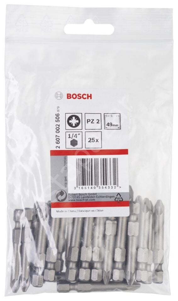 Bosch - Extra Hard Serisi Vidalama Ucu PZ 2*49 mm 25'li 2607002506