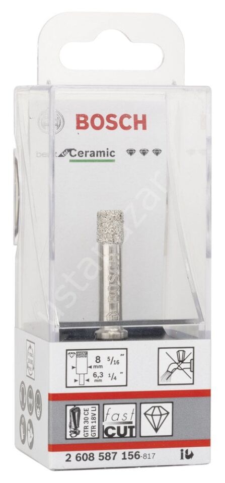 Bosch - Best Serisi, GTR 30 İçin Seramik Kuru Elmas Delici 8*35 mm 2608587156