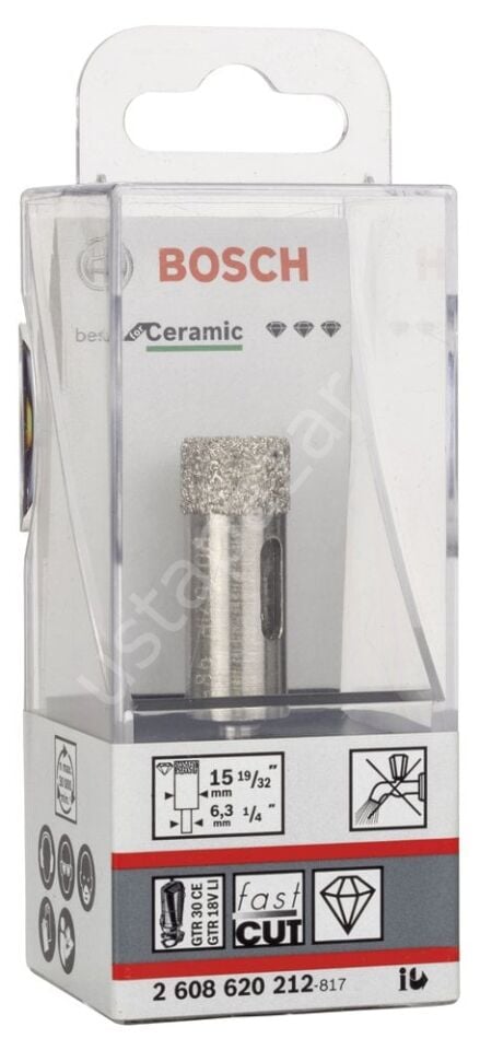 Bosch - Best Serisi, GTR 30 İçin Seramik Kuru Elmas Delici 15*35 mm 2608620212