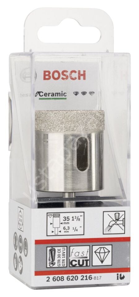 Bosch - Best Serisi, GTR 30 İçin Seramik Kuru Elmas Delici 35*35 mm 2608620216