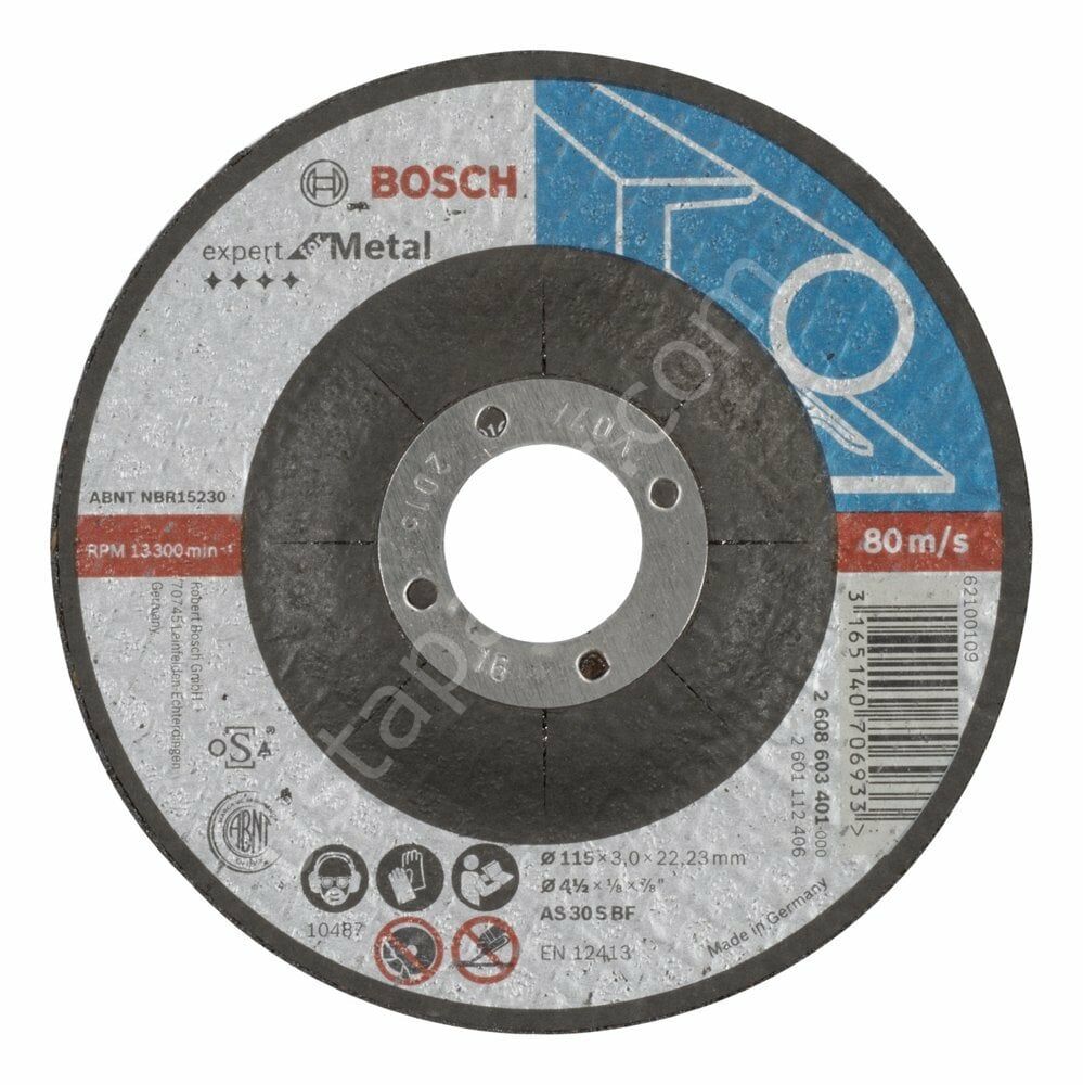 Bosch - 115*3,0 mm Expert Serisi Bombeli Metal Kesme Diski (Taş) 2608603401