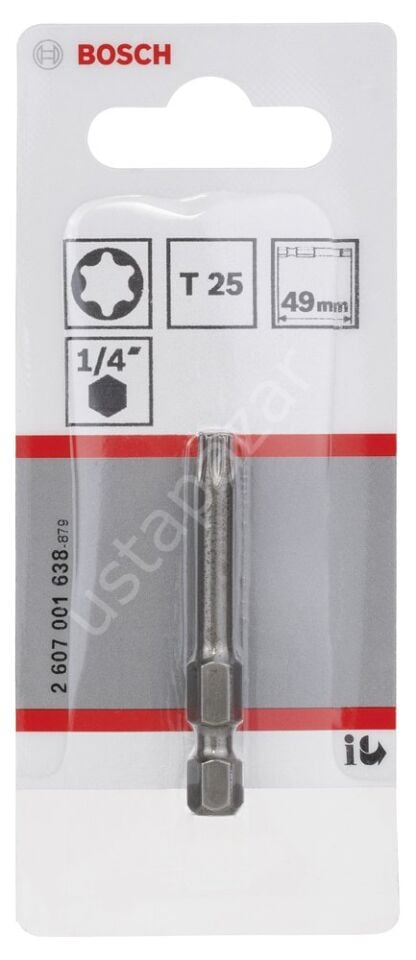 Bosch - Extra Hard Serisi Vidalama Ucu T25*49 mm 1'li 2607001638