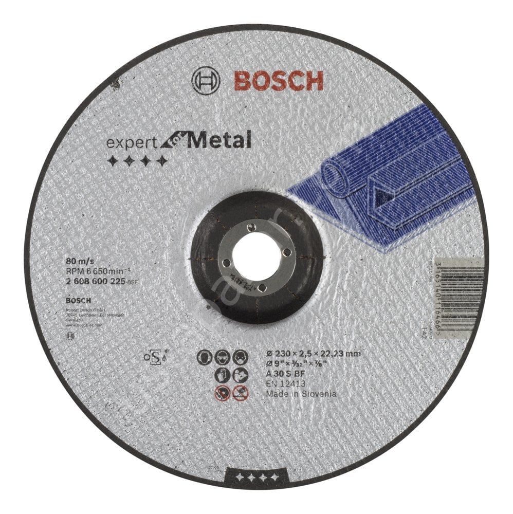 Bosch - 230*2,5 mm Expert Serisi Bombeli Metal Kesme Diski (Taş) 2608600225