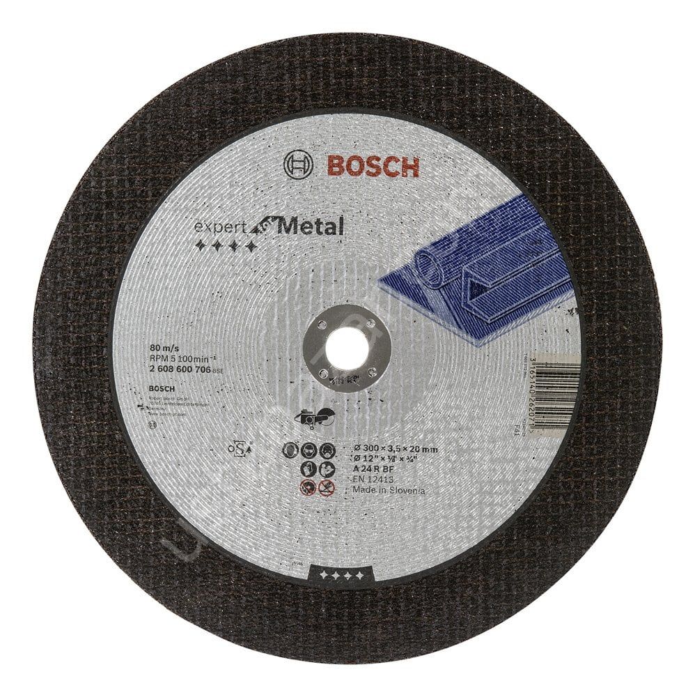 Bosch - 300*20,00*3,5 mm Expert Serisi Düz Metal Kesme Diski (Taş) 2608600706