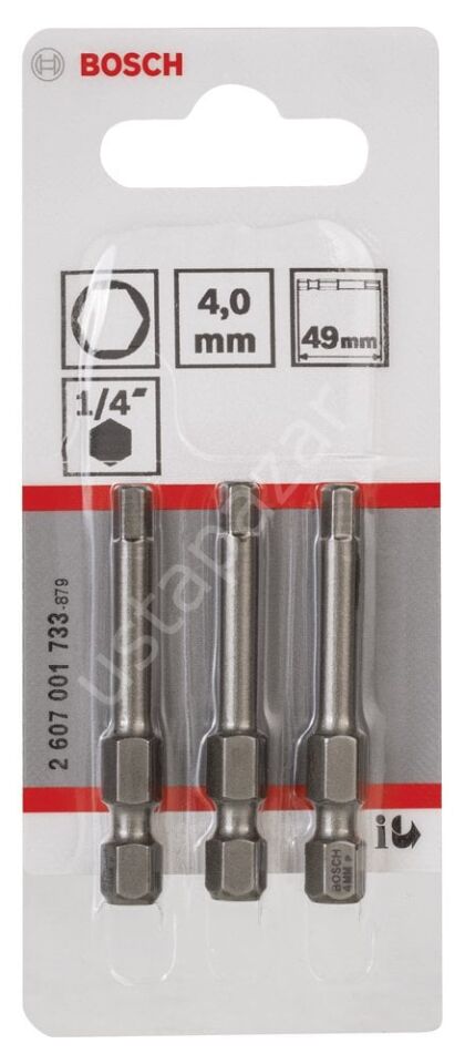 Bosch - Extra Hard Serisi HEX4*49 mm 3'lü 2607001733